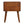 Solid Wood Curved Nightstand, 2-Drawers, Chestnut