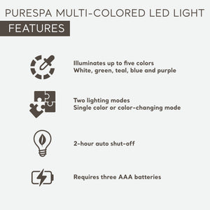 Intex PureSpa Plus Greywood Inflatable Hot Tub Spa with Multi-Colored LED Lights