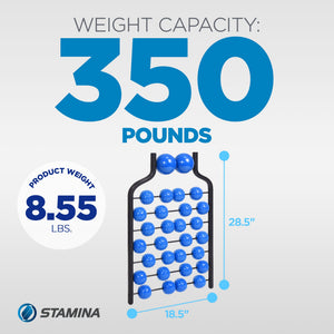 Stamina Backtrac Massager and Spine Stretcher for Back Pain, Black and Blue