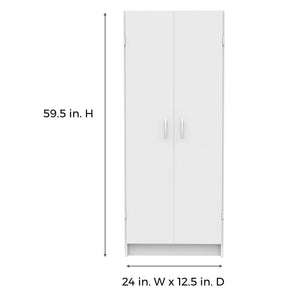 ClosetMaid 896700 12.5 x 24 x 59.5 Inch Adjustable 4 Shelf Pantry Cabinet, White