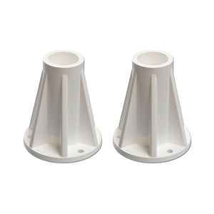 Saftron 3 Step Inground Pool Ladder & 6 In Ladder Surface Mounting Base, 2 Pack