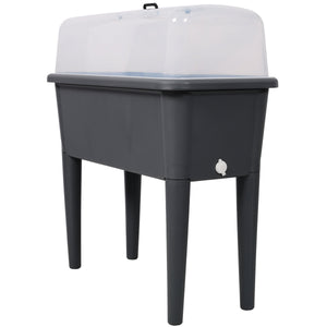 Raised Garden Bed with Ventilated Transparent Greenhouse Lid