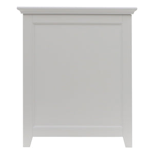 Redmon 11.25 x 18 x 23.25 In Contemporary Shaker Style Hamper, Semi Gloss White