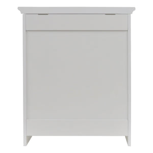 Redmon 11.25 x 18 x 23.25 In Contemporary Shaker Style Hamper, Semi Gloss White