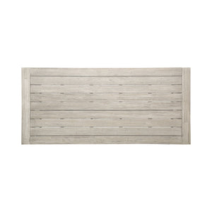 Equilibrium Outdoor Dining Table with Wooden Frame and Slat Top