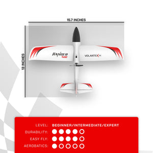 VOLANTEXRC Ranger 400 One Key Turn Remote Control Airplane w/ Xpilot Stabilizer - TRAPSKI