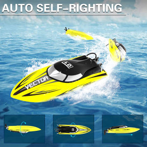 VOLANTEXRC Vector SR65 37MPH Remote Control Outdoor Electric Racing Boat, Yellow