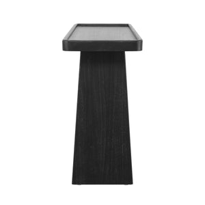 Farmhouse Console Table with Tray Top Design, Solid Wood Frame