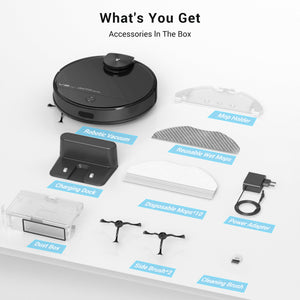 Viomi Smart Robot Vacuum V3 Max Duster Vacuum and Mop for Multi Floors, Black