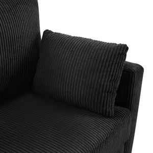 Sleeper Sofa With Foldable Mattress, USB Ports, Side Table & Storage Pocket