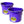 Little Giant 2 Gallon All Purpose Flat Back Plastic Bucket, Purple, (2 Pack)