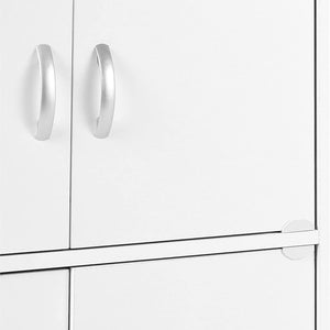 Hodedah 8 Door Enclosed Multipurpose Storage Cabinet for Home and Office, White