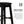 PJ Wood Classic Round-Seat 24 Inch Kitchen and Counter Stools, Black, Set of 2