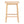PJ Wood Classic Saddle-Seat 24 Inch Kitchen, Table, & Bar Counter Stool, Natural
