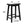 PJ Wood Classic Saddle-Seat 24 Inch Kitchen, Table, & Bar Counter Stool, Black