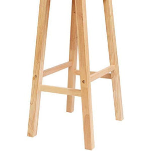 PJ Wood Classic Saddle-Seat 29 Inch Tall Kitchen Counter Stools, Natural