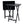 PJ Wood Folding TV Tray, Collapsible Portable Snack Tables, Black, 2 Piece Set