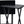 PJ Wood Folding TV Tray, Collapsible Portable Snack Tables, Black, 2 Piece Set