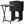 PJ Wood Folding TV Tray Tables with Compact Storage Rack, Black, 5 Piece Set