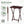 PJ Wood Folding TV Tray Tables with Compact Storage Rack, Walnut, 5 Piece Set