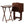 PJ Wood Folding TV Tray Tables with Compact Storage Rack, Walnut, 5 Piece Set