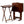 PJ Wood Folding TV Tray Tables with Compact Storage Rack, Walnut, 5 Piece Set - TRAPSKI