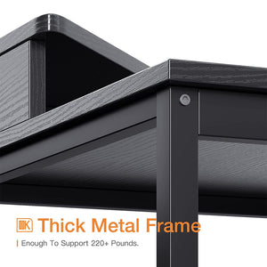 ODK Modern Triangle Corner Computer Writing Desk w/ Raised Monitor Stand, Black