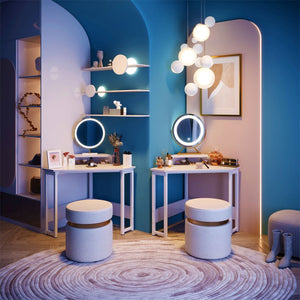 ODK Modern Triangle Corner Computer Writing Desk w/ Raised Monitor Stand, White