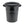 United Solutions 20 Gal Round Waste Container w/ Click Lock Lid, Black (2 Pack)