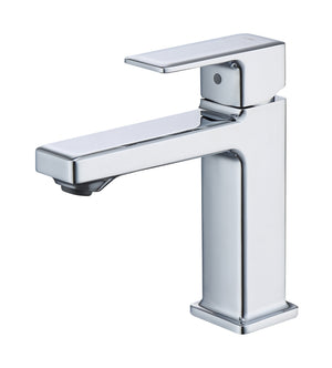 Chrome Single Hole Bathroom Faucet with Two 9/16" Hoses