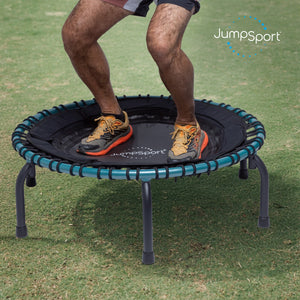 JumpSport 250 Workout Rebounder for Adults, 39" Mini Fitness Trampoline, Teal
