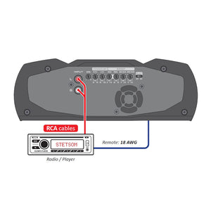 Stetsom Vulcan 1200 1.2K RMS 2 Ohm Stable Mono Car Amplifier with Smart Coolers
