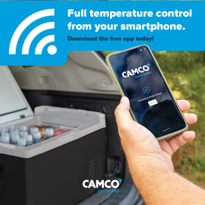 Camco CAM-350 35L Compact Portable Refrigerator/Freezer with LCD Control Panel