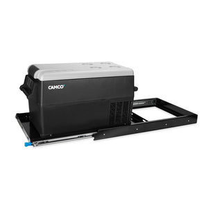 Camco Retractable Floor Mounted Portable Electric Refrigerator Slide, Medium