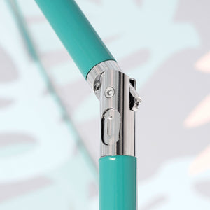 SlumberTrek Moda Adjustable Height Push Button Tilt Beach Umbrella, Coral Leaf