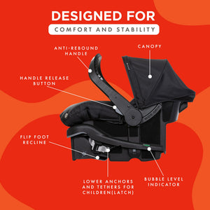 Baby Trend EZ-Lift Plus Lightweight Infant Car Seat w/ Cozy Cover, Modern Khaki