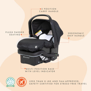 Baby Trend EZ-Lift Plus Lightweight Infant Car Seat w/ Cozy Cover, Modern Khaki