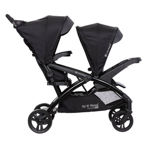 Baby Trend Sit N' Stand Double Stroller 2.0 DLX w/5 Point Safety Harness, Stormy - TRAPSKI