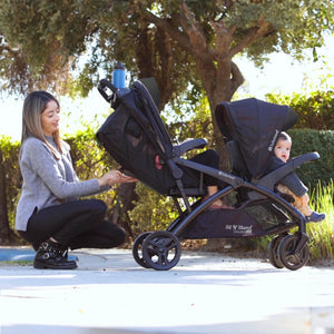Baby Trend Sit N' Stand Double Stroller 2.0 DLX w/5 Point Safety Harness, Stormy - TRAPSKI