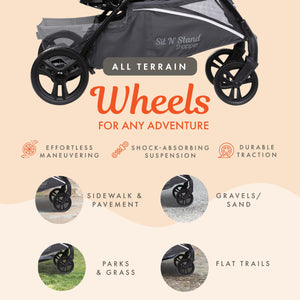 Baby Trend Sit N' Stand 5 in 1 Shopper Stroller with Canopy and Basket, Magnolia