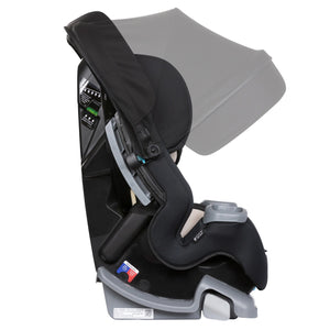 Baby Trend Cover Me 4 in 1 Convertible Car Seat with Adjustable Canopy, Black