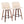 Toriano - Mid Century Modern Fixed Height Counter Stool & Square Footrest (Set of 2)