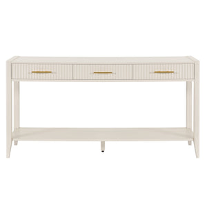 U Style 60" Painted Console Table with 3 Drawers
