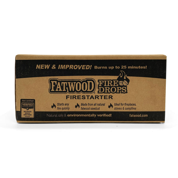 BetterWood Products Firedrop Nontoxic All Natural Fatwood Firestarters, 48 Pack