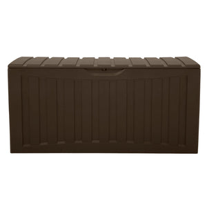 Ram Quality Products Plastic 90 Gal Outdoor Locking Storage Bin Deck Box, Brown