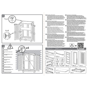 RAM Quality Products ELITE Adjustable 2 Shelf Storage Utility Cabinet, Dark Gray