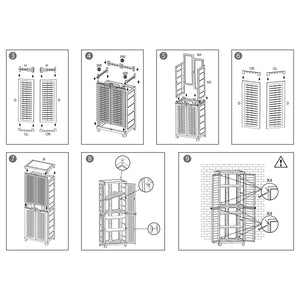 RAM Quality Products ELITE Adjustable 4 Shelf Storage Utility Cabinet, Dark Gray
