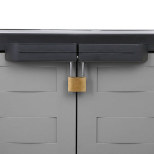 RAM Quality Products PREMIUM Utility 2 Shelf Lockable Storage Cabinet, Gray