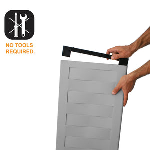 RAM Quality Products PREMIUM Utility 2 Shelf Lockable Storage Cabinet, Gray