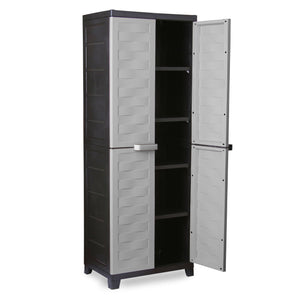 RAM Quality Products PREMIUM 4 Shelf Lockable Storage Utility Cabinet, Gray